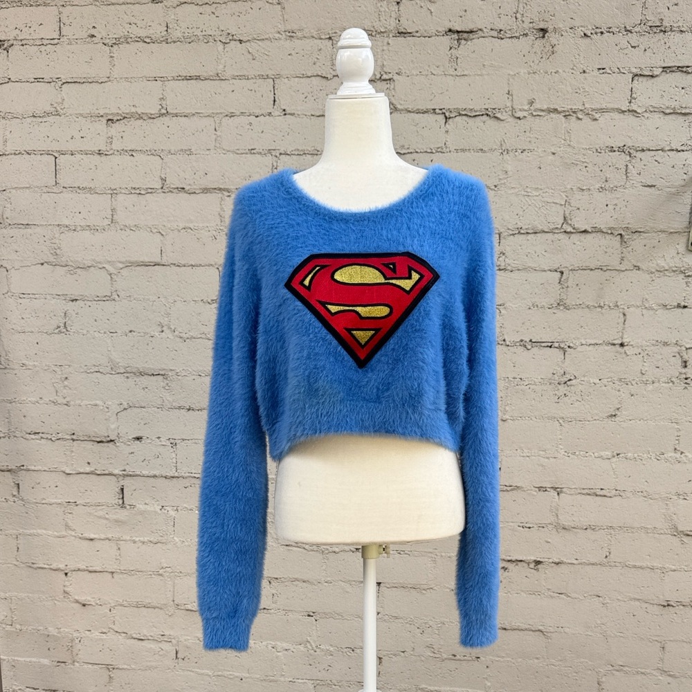 Dolls Kill x DC Man of Steel Superman Cropped Sweater Size XXL - Picture 2 of 7